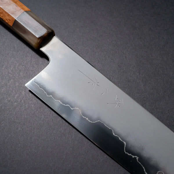 Tetsujin Silver #3 Kasumi Gyuto 240mm Riisgaard Elm Burl Handle - Tetogi