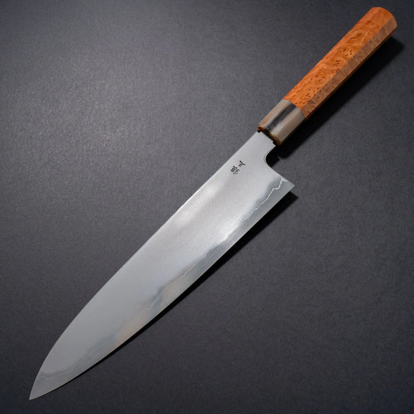 Tetsujin Silver #3 Kasumi Gyuto 240mm Riisgaard Elm Burl Handle - Tetogi