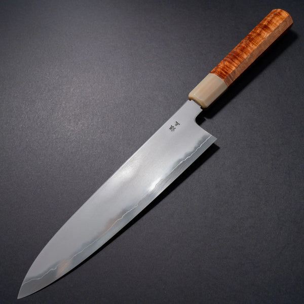 Tetsujin Silver #3 Kasumi Gyuto 240mm Riisgaard Gidgee Handle - Tetogi