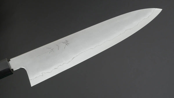 Tetsujin Silver 3 Kasumi Gyuto 240mm Taihei Makassar Ebony Handle (Blond Horn) - Tetogi