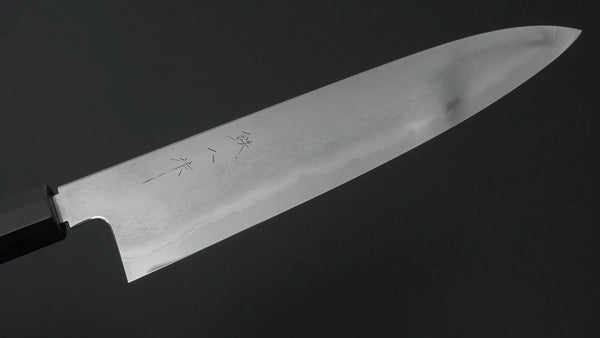 Tetsujin Silver 3 Metal Flow Gyuto 240mm Taihei Makassar Ebony Handle - Tetogi