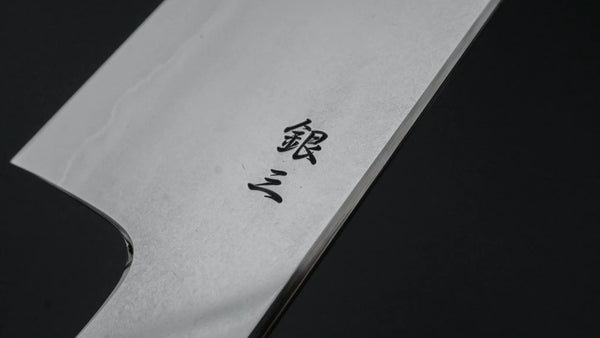 Tetsujin Silver 3 Metal Flow Kiritsuke Gyuto 210mm Taihei Makassar Ebony Handle - Tetogi