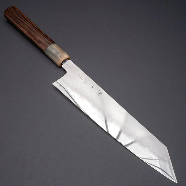 Tetsujin Silver 3 Metal Flow Kiritsuke Gyuto 240mm Taihei Makassar Ebony Handle - Tetogi