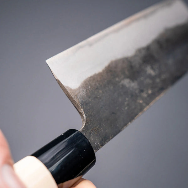 Yamato Ichimonji Thick Carbon Nakiri 170mm Poplar Handle - Tetogi