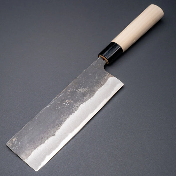 Yamato Ichimonji Thick Carbon Nakiri 170mm Poplar Handle - Tetogi