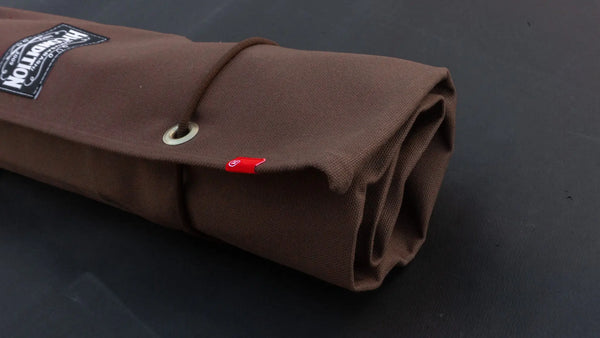 HI-CONDITION Hanpu Canvas 6 Pockets Knife Roll Brown - Tetogi