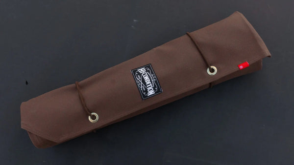 HI-CONDITION Hanpu Canvas 6 Pockets Knife Roll Brown - Tetogi