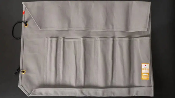 HI-CONDITION Hanpu Canvas 6 Pockets Knife Roll Gray - Tetogi