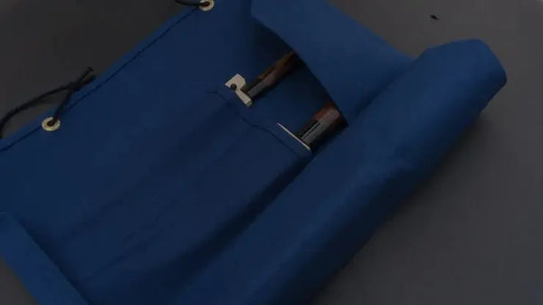 HI-CONDITION Hanpu Canvas 6 Pockets Knife Roll Navy - Tetogi