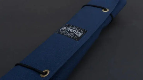 HI-CONDITION Hanpu Canvas 6 Pockets Knife Roll Navy - Tetogi