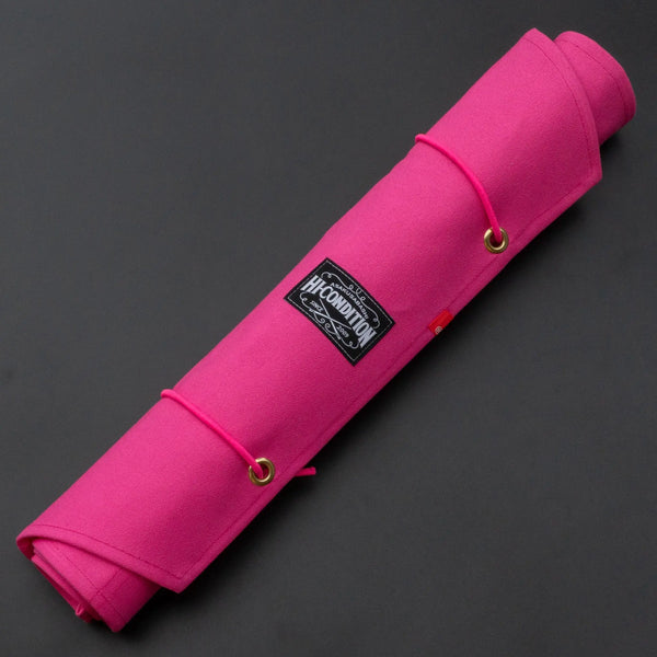 HI-CONDITION Hanpu Canvas 9 Pockets Knife Roll Deep Candy Pink - Tetogi