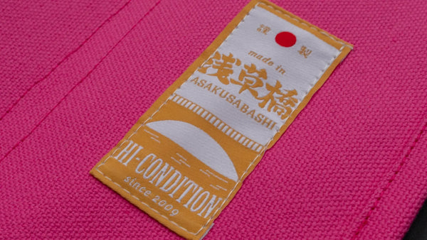 HI-CONDITION Hanpu Canvas 9 Pockets Knife Roll Deep Candy Pink - Tetogi