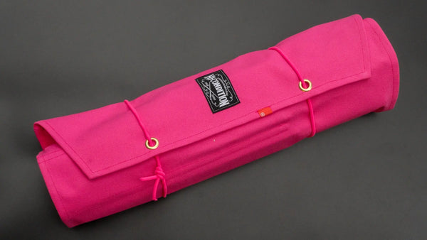 HI-CONDITION Hanpu Canvas 9 Pockets Knife Roll Deep Candy Pink - Tetogi