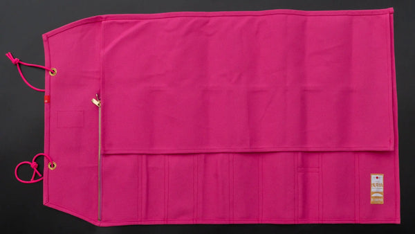 HI-CONDITION Hanpu Canvas 9 Pockets Knife Roll Deep Candy Pink - Tetogi