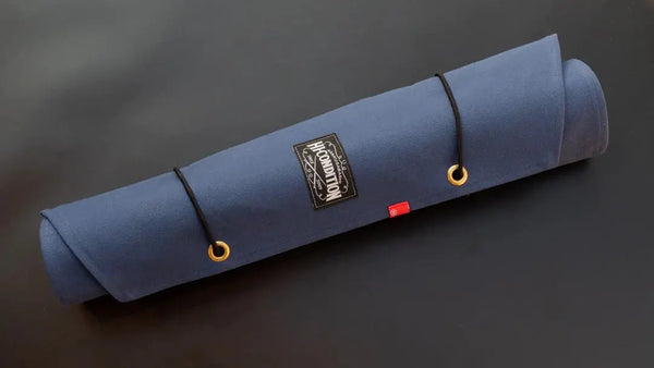 HI-CONDITION Hanpu Canvas 9 Pockets Knife Roll Navy - Tetogi