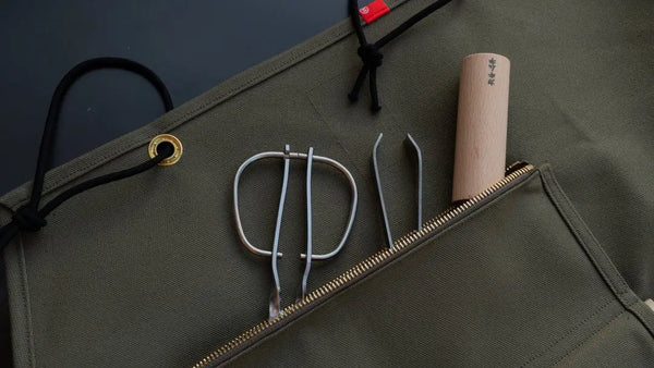 HI-CONDITION Hanpu Canvas 9 Pockets Knife Roll OD - Tetogi