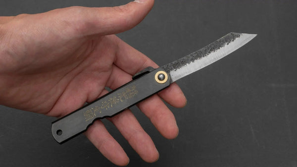 Higonokami Custom Folding Knife Large Brass Handle (#11B K) - Tetogi