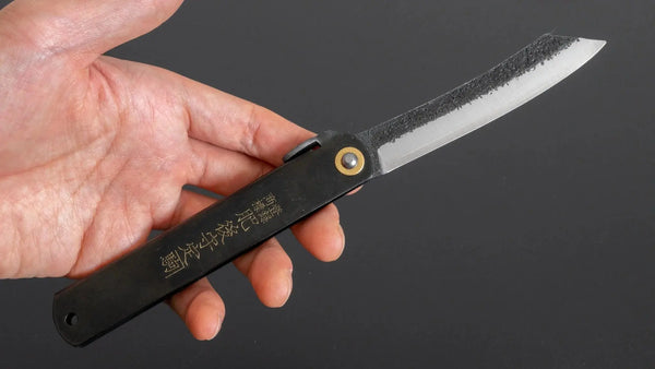 Higonokami Custom Folding Knife X Large Brass Handle (#25B K) - Tetogi