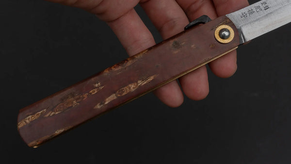 Higonokami Custom Folding Knife X Large Sakura Skin Handle (#10) - Tetogi