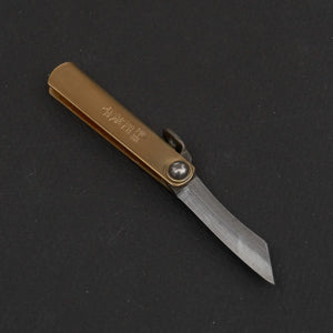 Higonokami Folding Knife Mini Brass Handle - Tetogi