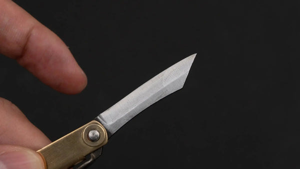 Higonokami Folding Knife Mini Brass Handle - Tetogi