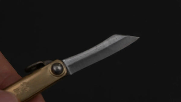 Higonokami Folding Knife Mini Brass Handle - Tetogi