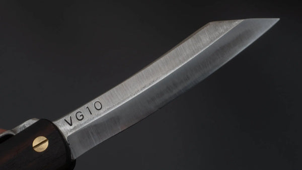 Higonokami VG10 Folding Knife Ebony Handle - Tetogi