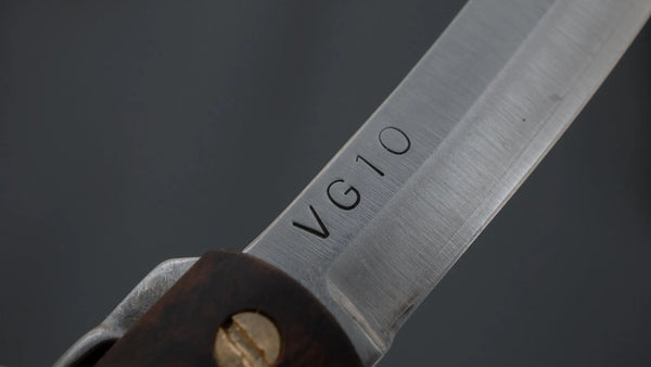 Higonokami VG10 Folding Knife Ironwood Handle - Tetogi