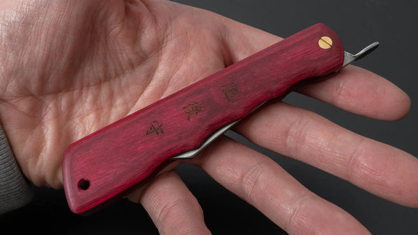 Higonokami VG10 Folding Knife Pakka Handle (Red) - Tetogi