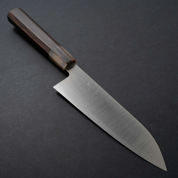 Hitohira Ashi Swedish Stainless Santoku 165mm Ebony Handle - Tetogi