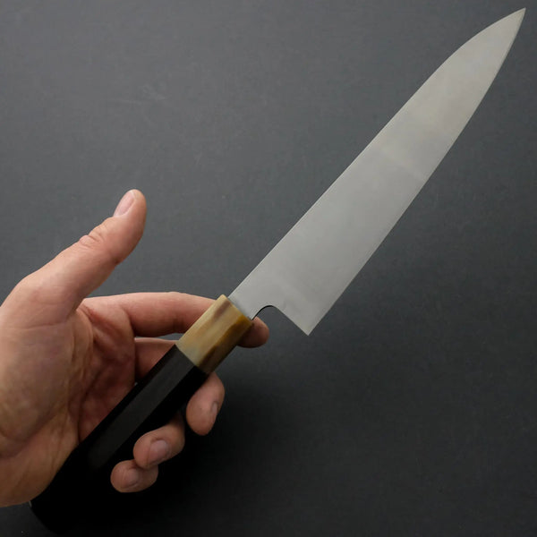Hitohira Ashi White #2 Gyuto 210mm Ebony Handle - Tetogi