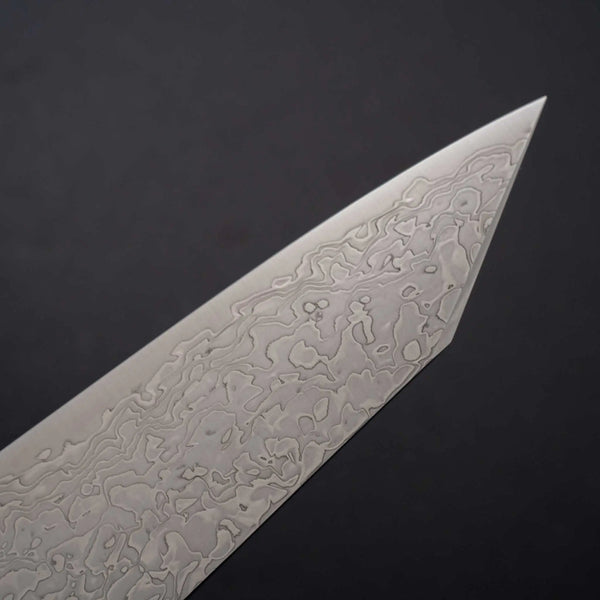 Hitohira FJ SG2 Nickel Damascus White Kiritsuke Gyuto 210mm Linen Micarta Handle - Tetogi