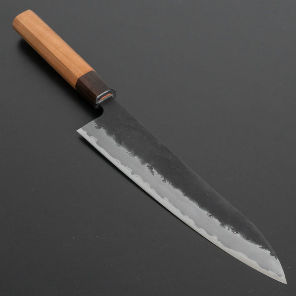 Hitohira Futana SB Kuro Nashiji Gyuto 210mm Cherry Wood Handle - Tetogi