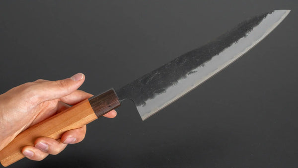 Hitohira Futana SB Kuro Nashiji Gyuto 210mm Cherry Wood Handle - Tetogi