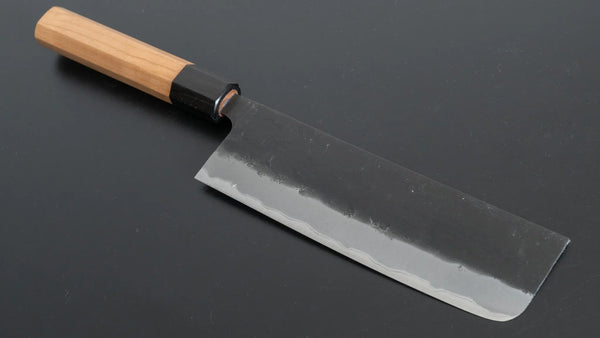 Hitohira Futana SB Kuro Nashiji Nakiri 165mm Cherry Wood Handle - Tetogi
