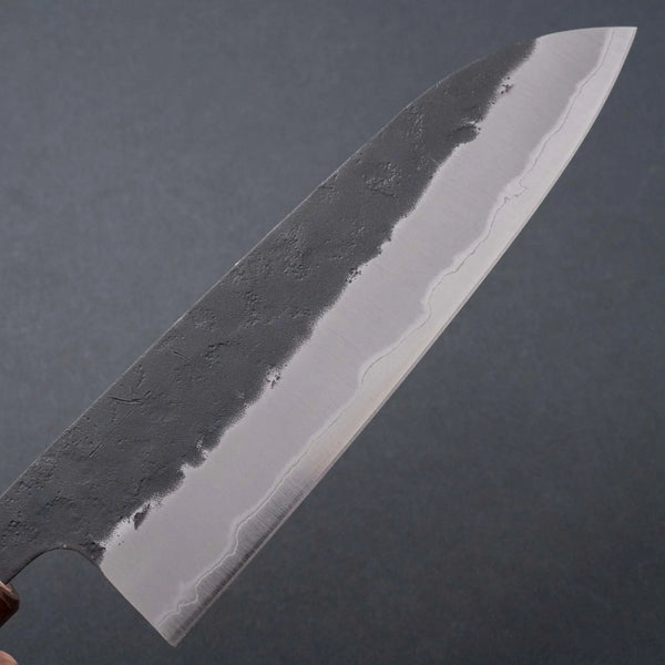 Hitohira Futana SB Kuro Nashiji Santoku 170mm Cherry Wood Handle - Tetogi