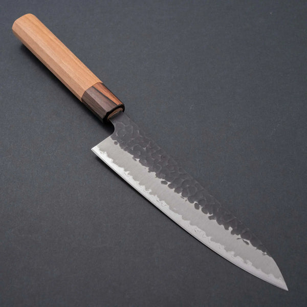 Hitohira Futana SB Kuro Tsuchime Gyuto 180mm Cherry Wood Handle - Tetogi