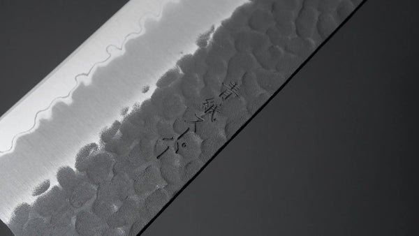 Hitohira Futana SB Kuro Tsuchime Kiritsuke Gyuto 240mm Cherry Wood Handle - Tetogi