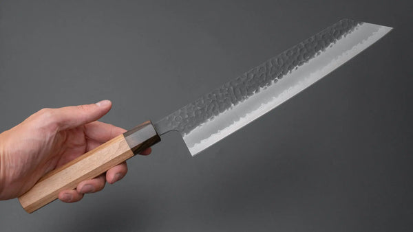 Hitohira Futana SB Kuro Tsuchime Kiritsuke Gyuto 240mm Cherry Wood Handle - Tetogi