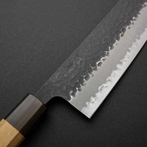 Hitohira Futana SB Kuro Tsuchime Nakiri 165mm Cherry Wood Handle - Tetogi