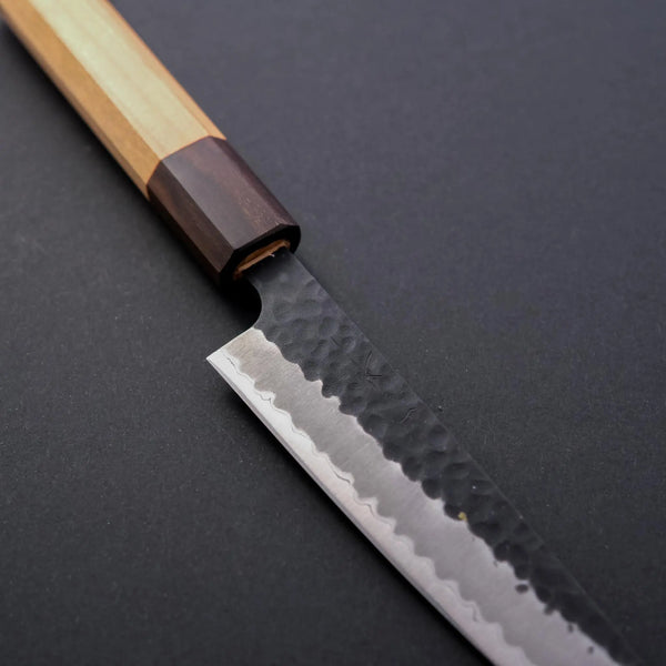 Hitohira Futana SB Kuro Tsuchime Petty 135mm Cherry Wood Handle - Tetogi