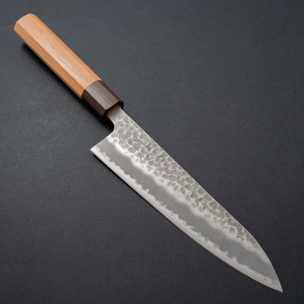 Hitohira Futana SB Migaki Tsuchime Gyuto 180mm Cherry Wood Handle - Tetogi
