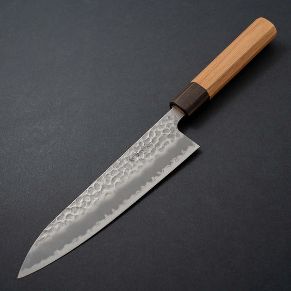 Hitohira Futana SB Migaki Tsuchime Gyuto 180mm Cherry Wood Handle - Tetogi