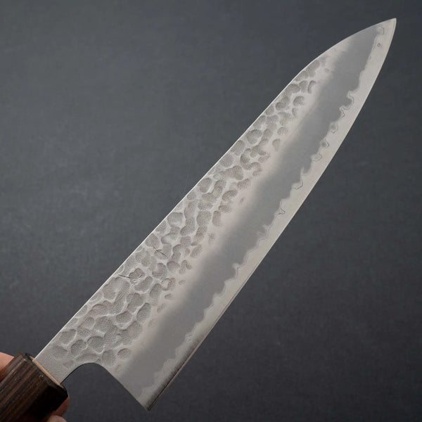 Hitohira Futana SB Migaki Tsuchime Gyuto 180mm Cherry Wood Handle - Tetogi