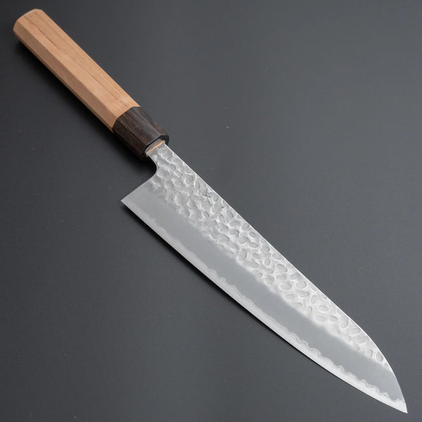 Hitohira Futana SB Migaki Tsuchime Gyuto 210mm Cherry Wood Handle - Tetogi