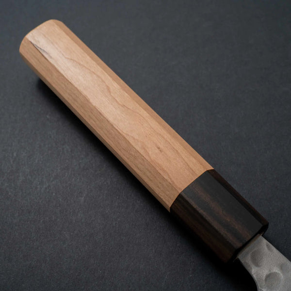 Hitohira Futana White #2 Migaki Tsuchime Santoku 170mm Cherry Wood Handle - Tetogi