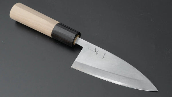 Hitohira Gorobei Blue #2 Ajikiri 105mm Ho Wood Handle (D-Shape) - Tetogi