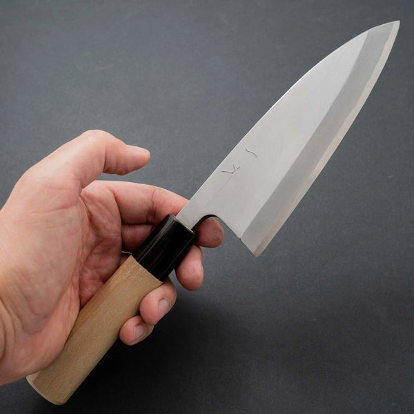 Hitohira Gorobei Blue #2 Deba 150mm Ho Wood Handle (D-Shape) - Tetogi