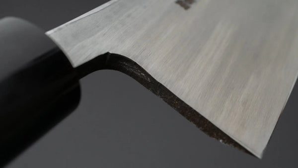 Hitohira Gorobei Blue #2 Left-Handed Deba 180mm Ho Wood Handle (D-Shape) - Tetogi