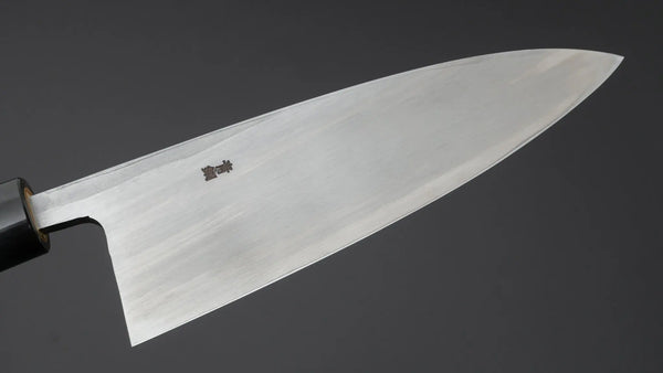 Hitohira Gorobei Blue #2 Left-Handed Deba 180mm Ho Wood Handle (D-Shape) - Tetogi